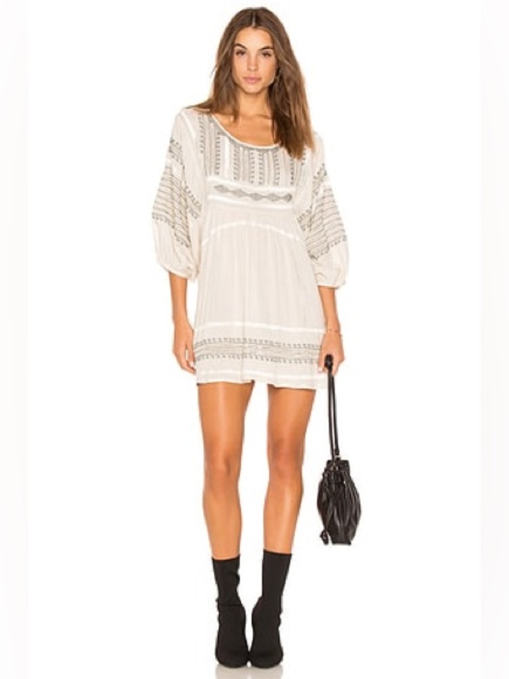 Free People Wild One Top Mini dress Ivory festival boho bohemian Midwest western